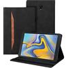 Auslbin Custodia per Samsung Galaxy Tab A 10.5 Pollici (SM-T590/SM-T595) 2018 Pelle PU Cover Tablet Case con Supporto Funzione (Nero)