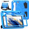 DUZZONA Custodia Bambini per Samsung Galaxy Tab A8 10,5 Pollici 2022, Blu | SM-X200/SM-X205/SM-X207, Custodia Protettiva con Pellicola Integrata, Leggera in EVA Antiurto con Cavalletto e Spallacci