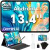 TECLAST T65 13.4 120Hz Android16 4G Lte, 2.2GHz 26GB+128GB con 8 Accessori | Doppio SIM/Widevine L1 1080P/13MP/5G WiFi/TF 4TB/BT5/GPS/OTG/con Tastiera+Custodia+Penna+Adesivi tastiera