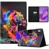 LSPCASA - Custodia per tablet Lenovo Idea Tab Pro da 12,7 pollici 2025 TB373FU TB375FC, in pelle PU premium, flip case con scomparti per carte e funzione stand, colore: Tiger