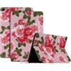 Generico DayQiQiPu Caso per Samsung Galaxy Tab A 8,0 Pollici 2019 SM-T290/T295 Custodia per Tablet Ultrasottile con Motivo di Serie di Fiori in Pelle PU Flip Custodia protettiva-05