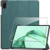 Heioloo Custodia per Honor Pad X8a/X8b 11.0 Cover in Pelle Case, + [1 Pezzi] Vetro Temperato Pellicola Protettiva, Auto Svegliati/Sonno, Supporto Funzione, Anti-Scratch, Verde