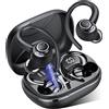 Jesebang Cuffie Bluetooth Sport, Auricolari 5.4 con Mic Stereo, YT18 Cuffie Wireless | Ricarica Rapida USB-C, Cuffiette Doppio Display LED, IP7 Impermeabili Auricolare, 48H, Cuffie Senza Fili Corsa Running, Nero