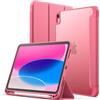 JETech Custodia Opaca per iPad (A16) 11ª/10ª Gen, Rosa | Per 2025/2022 Modello, Cover Retro Traslucido Satinato, Porta Pencil, Anti-Impronte, Design Supporto Sottile