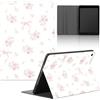 Stradvnaly Tablet Cover per Samsung Galaxy Tab S9 Plus 12,4 (SM-X810/SM-X816B),Carino Cartoon Fiocco a Fiori Rosa Modello Cover con Funzione Pelle PU Holder Flip con Antiurto Kawaii Protezione Case
