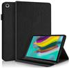 Aswant Cover Samsung Tab S5e Custodia in pelle PU Portafoglio Custodia a Libro con Porta Penna Custodia Tablet per Samsung Galaxy Tab S5e 10.5 Pollici 2019 SM-T720/SM-T725 Albero in Rilievo Nero