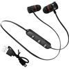 Rvluw Cuffie Bluetooth magnetiche, auricolari in-ear, senza fili, con suono stereo, per fitness, corsa, allenamento, colore nero