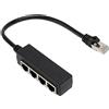 VBESTLIFE Cavo Splitter Ethernet RJ45 ， Adattatore Splitter Ethernet LAN RJ45 da 1 Maschio a 4 X Femmina per Super Cat5, Cat5e, Cat6, Cat7