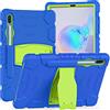 Juaupepo Custodia robusta per Samsung Galaxy Tab S6 10,5 2019 (modello SM-T860/T865/T867), custodia protettiva ibrida robusta antiurto con cavalletto per bambini (blu + verde)