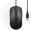 Perixx PERIMICE-209U Mouse cablato USB con rotellilna di scorrimento per l'uso con la mano sinistra o destra, per computer e laptop, nero.