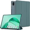 Bighan Custodia Compatibile per Honor Pad X8a 11 Pollici, Sottile Folio Supporto Trifold Tablet Custodia, Verde Scuro