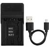 Norifon CGA-S002 USB Caricatore per Panasonic Lumix DMC-FZ15, DMC-FZ18 | Compatibile con Panasonic Lumix DMC-FZ2, DMC-FZ20, DMC-FZ28, DMC-FZ3, DMC-FZ30, DMC-FZ35, DMC-FZ38, DMC-FZ4 Fotocamera