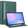 FINTIE Custodia per Samsung Galaxy Tab S10 FE 10.9 Pollici 2025/S9 FE 10.9 2023/S9 11 2023 con Portapenne, Multi-angli Cover Posteriore in Morbido TPU Case con Auto Sveglia/Sonno, Midnght Verde