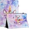 LSPCASA Protettiva Case Per iPad 10.2 / iPad 7th Gen/iPad 8th Gen/iPad 9th Gen PU+TPU Materiale Cover iPad 9 Generazione Con Slot Per Carte Custodia iPad 9 Generazione unicorno