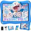 SUAAT Tablet Android 15 Tablet 9 Pollici, 32GB ROM (TF 2TB), Octa-Core, Widevine L1, GMS, 5G+2.4G WiFi 6, 5 + 8 MP, 1340 * 800 Pixel, 5000mAh, Bluetooth 5.0, Control parentale, Eva - Blu