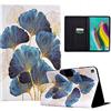 LSPCASA Cover per Samsung Galaxy Tab S5E SM-T725/T720 - Stand Folio Con Slot per Carte - Foglia