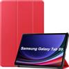 Kepuch Custer Cover per Samsung Galaxy Tab S9 11 X710 X716B X718U,S9 Fe X510 X516B,S10 Fe X520 X526B,S10 Lite X400 X406B,PU-Pelle Case Custodia - Rosso