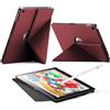 INFILAND Custodia per iPad 6a/5a generazione (2018/2017), iPad Air 2/1 (9,7 pollici), custodia protettiva sottile con magnetico, con portapenne, accensione e spegnimento (Borgogna)