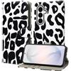Tawarror Cover Premium Pelle PU per Samsung Galaxy S26, Leopard-Nero | [Portafoglio ][3 slot per schede ]Custodia Rimovibile con Funzione Supporto, Flip Case