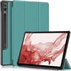 Kepuch Custer Cover per Samsung Galaxy Tab S9+ S9 Plus 12.4 SM-X810 SM-X816B SM-X818U,PU-Pelle Case Custodia - Verde