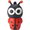OneSquareCore 32GB Memory Stick a forma di coccinella Chiavetta USB Chiavetta USB Chiavetta USB Chiavetta USB PenDrive U Disk Thumb Drives Archiviazione per PC portatile Disco USB con catena (Rosso)