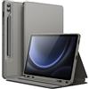 JETech Custodia per Samsung Galaxy Tab S9 FE Plus, Gray | Supporto Multi-Angolo, S Pen Holder, Cover Protezione Sottile, Auto Svegliati/Sonno