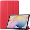 FanTing Cover per Samsung Galaxy Tab S7 Cover, Ultrasottile Custodia in Pelle PU, con Stand per Samsung Galaxy Tab S7 -Rosso
