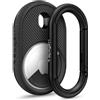 Caseology by Spigen Porta AirTag Vault Compatibile con AirTag 2 (2026) / AirTag (2021), Portachiavi AirTag, Custodia AirTag - Nero Opaco