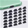 Generic 30 tappi antipolvere in silicone per iPhone, tappo antipolvere per porta di ricarica, accessori antipolvere, nero