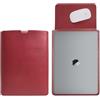 Generic Custodia per MacBook Air M2/M3/M4, 13, colore: Rosso | Interno morbido, sottile pelle PU, tappetino per mouse integrato, leggero da trasportare