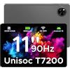DOOGEETab Tab A9+ Android 16 Tablet 11 Pollici, Unisoc T7200 Octa Core, 8580mAh, 90Hz-1080P, Gemini AI,20GBRAM+64GB/2TB TF, 13MP+5MP, Tablet Gaming, WiFi 5/OTG/Face ID/Widevine L1/GPS-Grigio