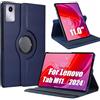 Tieeyivv Custodia Compatibile con Lenovo Tab M11 Modello Cover in Pelle con Supporto Rotante a 90°, Auto Sveglia/Sonno per Lenovo Tab M11 (Blu)