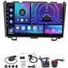 WESSLECO Autoradio 2 Din 9 Pollici Hd Touch Screen Navigazione Gps Car Stereo Per Honda CR-V 2007-2011 Collega E Usa Support Controllo Del Volante Chiamate in Vivavoc,HM602