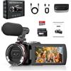 ZIMOCE Videocamera 4K 48MP Camcorder con Zoom Digitale 21X, Video Camera con Microfono Esterno, Cavo HDMI, Telecomando, 2 Batterie, Scheda TF da 32 GB, Schermo da 3,0 270° per Vlogging Camera per YouTube