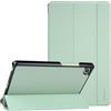 RSAquar Custodia per Lenovo Tab One 8,7 pollici | NOOK Reading Tablet | custodia sottile a portafoglio con retro rigido in PC, modalità sleep/sveglia, Agave Verde