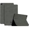 Generico DayQiQiPu Custodia per Huawei MediaPad M5 Lite (10,1 Pollici, Modello: BAH2-W19/BAH2-L09) in Pelle PU Retrò Ultra Sottile Caso con Supporto per Tablet Flip con Auto Sveglia/Sonno, Nero Grafite