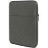 moex Custodia Tablet per Apple iPad Air da 11 pollici (M2, 2024) - Custodia con scomparto per accessori, fibra di poliestere, minimalista con chiusura lampo, impermeabile, grigio scuro