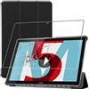 ebestStar - Cover per Huawei MediaPad M5 10.8, Custodia Protezione Flip Magnetica, Slim Case Sottile Pelle PU, Nero + Vetro Temperato