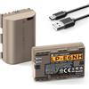 K&F CONCEPT LP-E6NH Batteria per Fotocamera con Connettore di Carica Diretta di Type C Compatibile con Canon EOS 90D/80D/70D/5D Mark II III IV/5DS SR/6D/6D Mark II/R5 R6 R6 II R7 (2 batterie)
