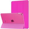 MoKo Cover Custodia Per iPad 6a/5a Gen.2018/2017 da 9,7, Pitaya Rosso | Ultra Sottile Leggero Custodia con Funzione di Auto Sveglia/Sonno Retro Semi-Trasparente Rigido