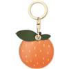 AXFEE Airtags Portachiavi in PU Pelle, Porta Air Tag per GSP Apple-Arancia | Airtag Cover per Chiavi Zaini e Animale, Portatile, Anti-graffio, Mantiene un Segnale Forte