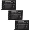 EXTENSILO 3x batteria sostituisce Casio NP-20 per fotocamera (700mAh, 3,7V, Li-Ion)