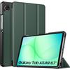 TiMOVO Cover per Samsung Galaxy Tab A11/A9 8,7 Pollici, Verde notte | Leggera e Sottile, Cover Rigida, Compatibile con SM-X130/X133/X135/X110/X115/X117