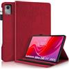 Succtopy Custodia per Lenovo Idea Tab 11 Pollici 2025 TB-336ZU TB-336FU Cover in Pelle PU con Porta Penna Case Protettiva con Funzione di Supporto per Lenovo Idea Tab 2025 11 Pollici Rosso