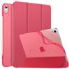 MoKo Cover per iPad Air 11 Pollici (M4/M3/M2 2026/2025/2024), Magenta | iPad Cover in TPU e Pelle PU Semi-Trasparente Sostegno Supporto Sottile con Morbido TPU Cover con Auto Svegliati/Sonno