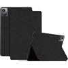 Generico DayQiQiPu Custodia per Honor Pad X9 PRO/Honor Pad X9a 11.5 inch in Pelle PU retrò Ultra Sottile Caso con Supporto per Tablet Flip con Auto Sveglia/Sonno, Nero Grafite