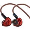 Linsoul TANGZU Wan'er S.G II in Ear Monitor, Cuffie HiFi Cablate, Auricolari Gaming IEM con Driver Dinamico da 10mm e Diaframma PET con Cavo OFC Staccabile 2Pin per Audiofili (Red Lion, 3.5mm Con Mic)
