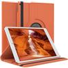 EAZY CASE - Custodia per iPad Air 2 tablet Cover protettiva Smart Cover Supporto rotante Astuccio pieghevole 360° girevole con funzione stand Similpelle Arancione