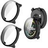 Generic 2 pezzi Custodia per Suunto Vertical 2, 360° Rotonda PC Case con Pellicola Protettiva Vetro Bumper Copertura Completa Custodia Protettiva Ultra Sottile Custodia per Suunto Vertical 2 Smartwatch