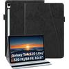 laddutoi Cover per Samsung Galaxy Tab S10 Lite/S10 FE/S9 FE, Nero | Custodia per Tab S10 Lite 10.9" in PU Pelle, Supporto Stand, Slot per Schede, Protettiva Flip Folio Tablet Cover Case